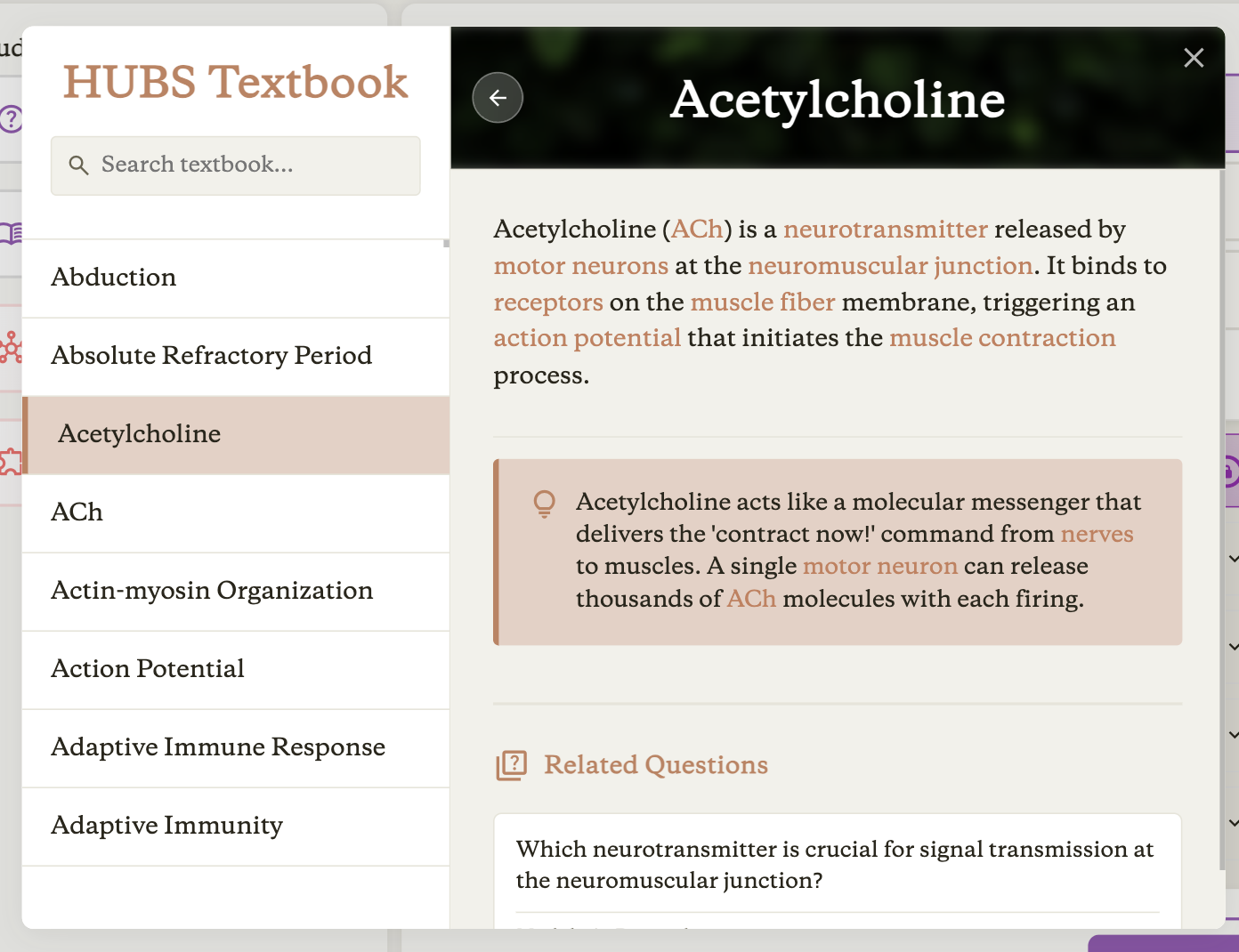 Dictionary Feature Interface